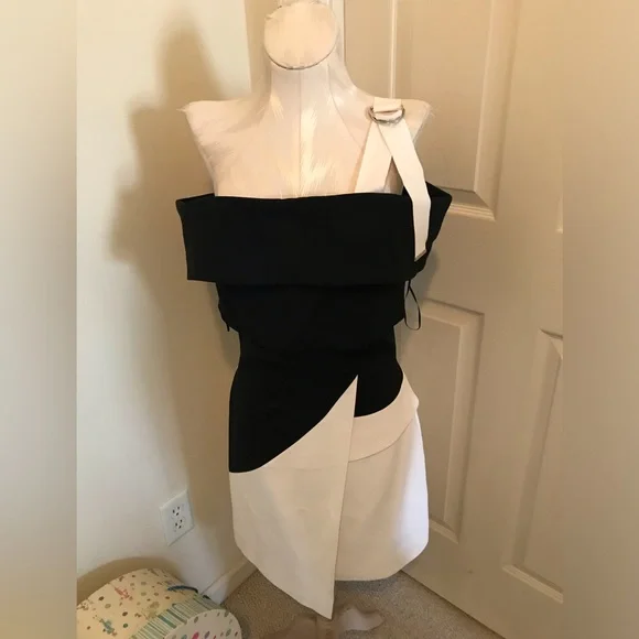 mugler dress black and white Thierry Mugler Vintage SS 1987 Black White Gingham Cotton Full Skirt D   Amarcord Vintage Fashion
